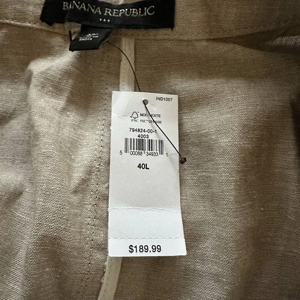 NWT Banana Republic Linen Tailored Fit Dress Jacket